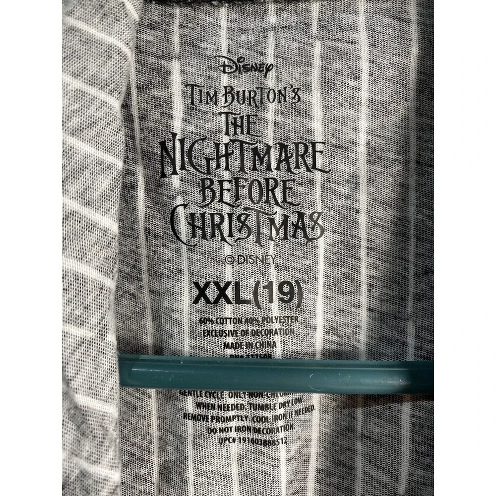 disney‎ womens hooded shirt tim burton nightmare before christmas size XXL